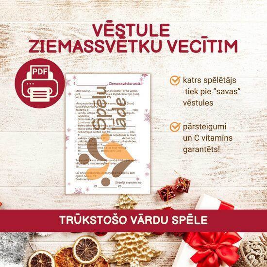 SPĒLE "VĒSTULE ZIEMASSVĒTKU VECĪTIM"